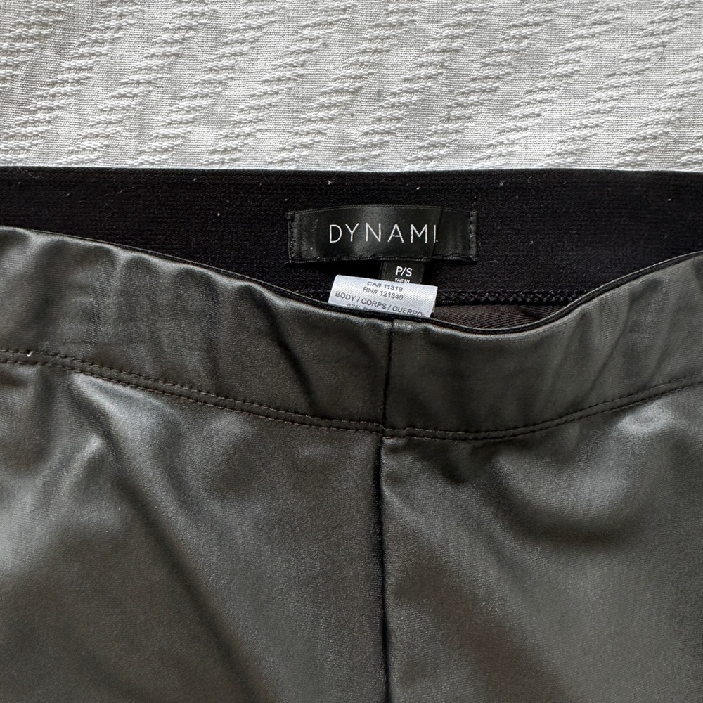 Black Stretch Pleather Leggings